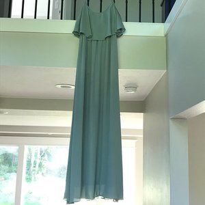 Show Me Your MuMu Caitlin Ruffle Maxi Dress Sz M